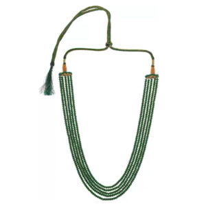 Silvesto India Multi Layered Green Onyx Gemstone Beaded Adjustable Necklace For Women